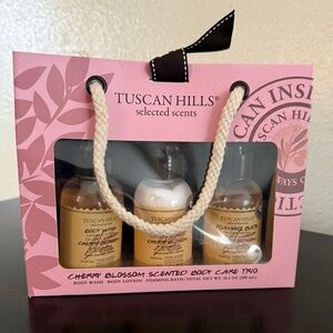 New Tuscan Hills Cherry Blossom Scented Body Care Set Trio